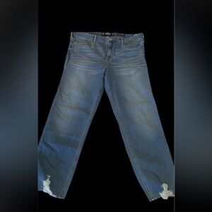 NWT Hollister Jeans Reg Size Blue Denim High Rise Slim Straight Casual 15L